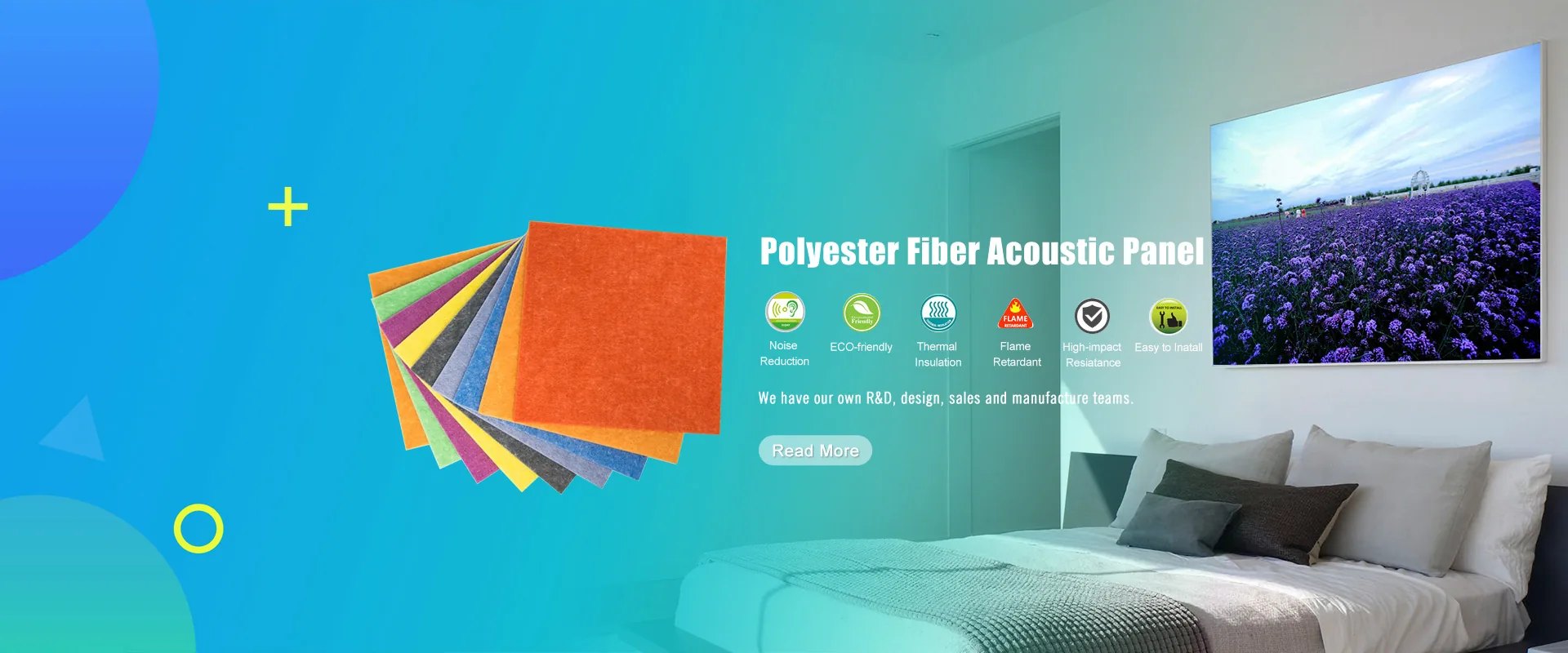Polyester fiber acoustic panel colors