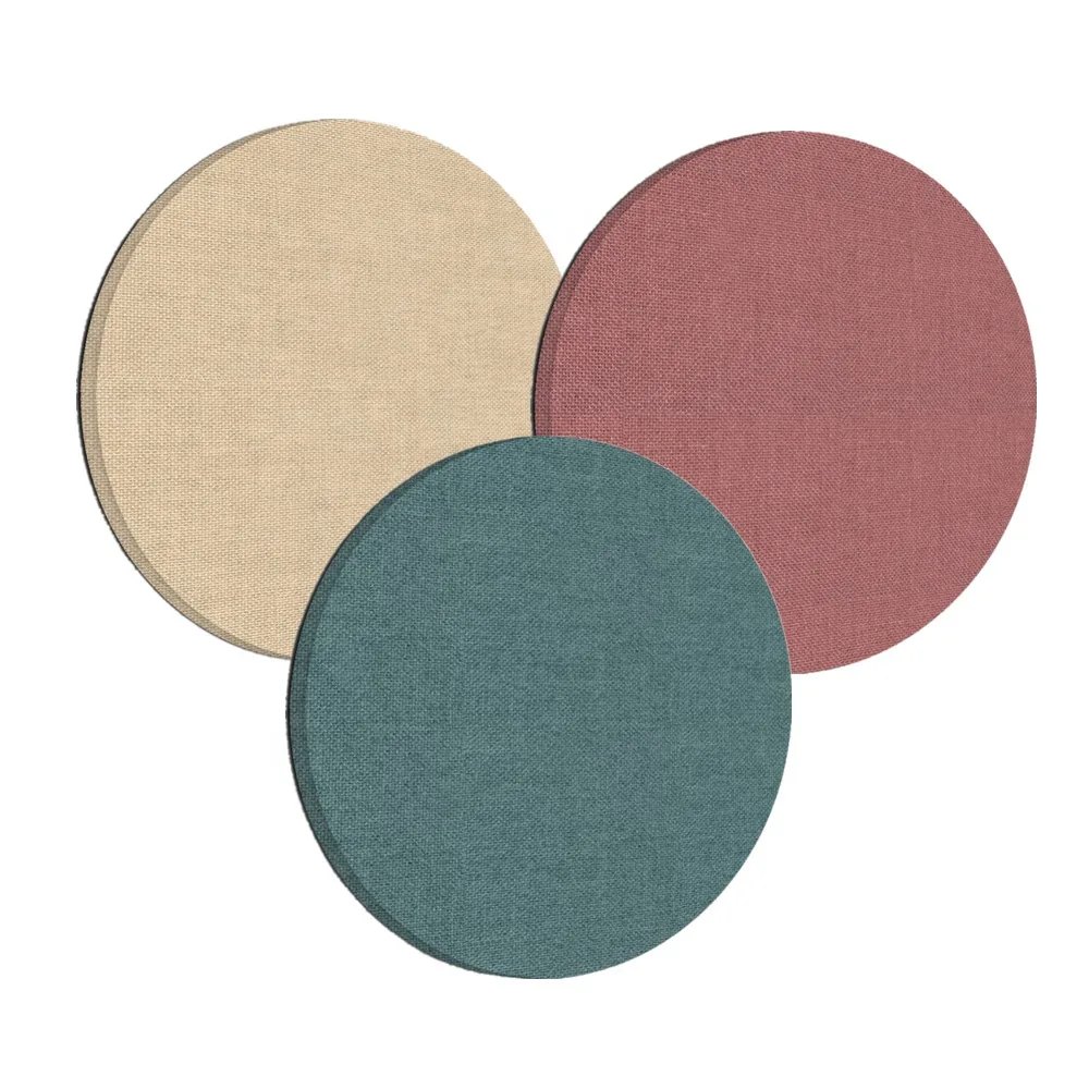 Round fabric acoustic panel