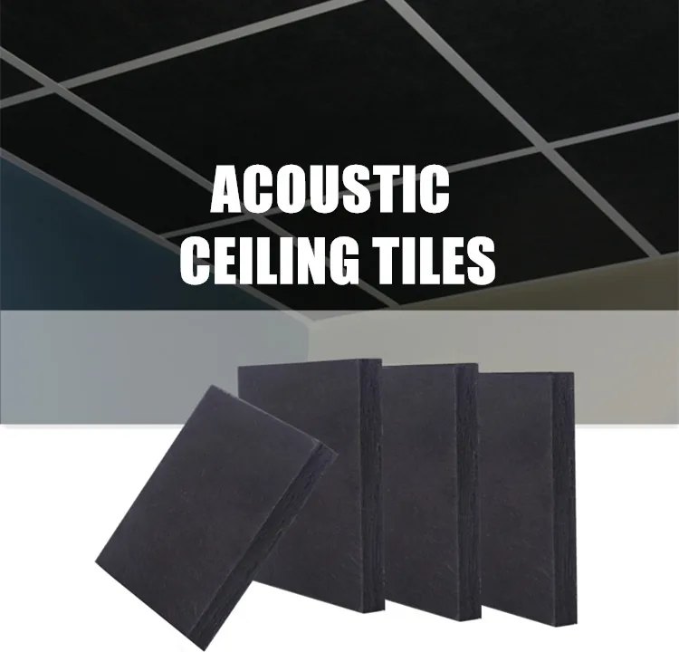 Textured fiberglass acoustic ceiling tile surface