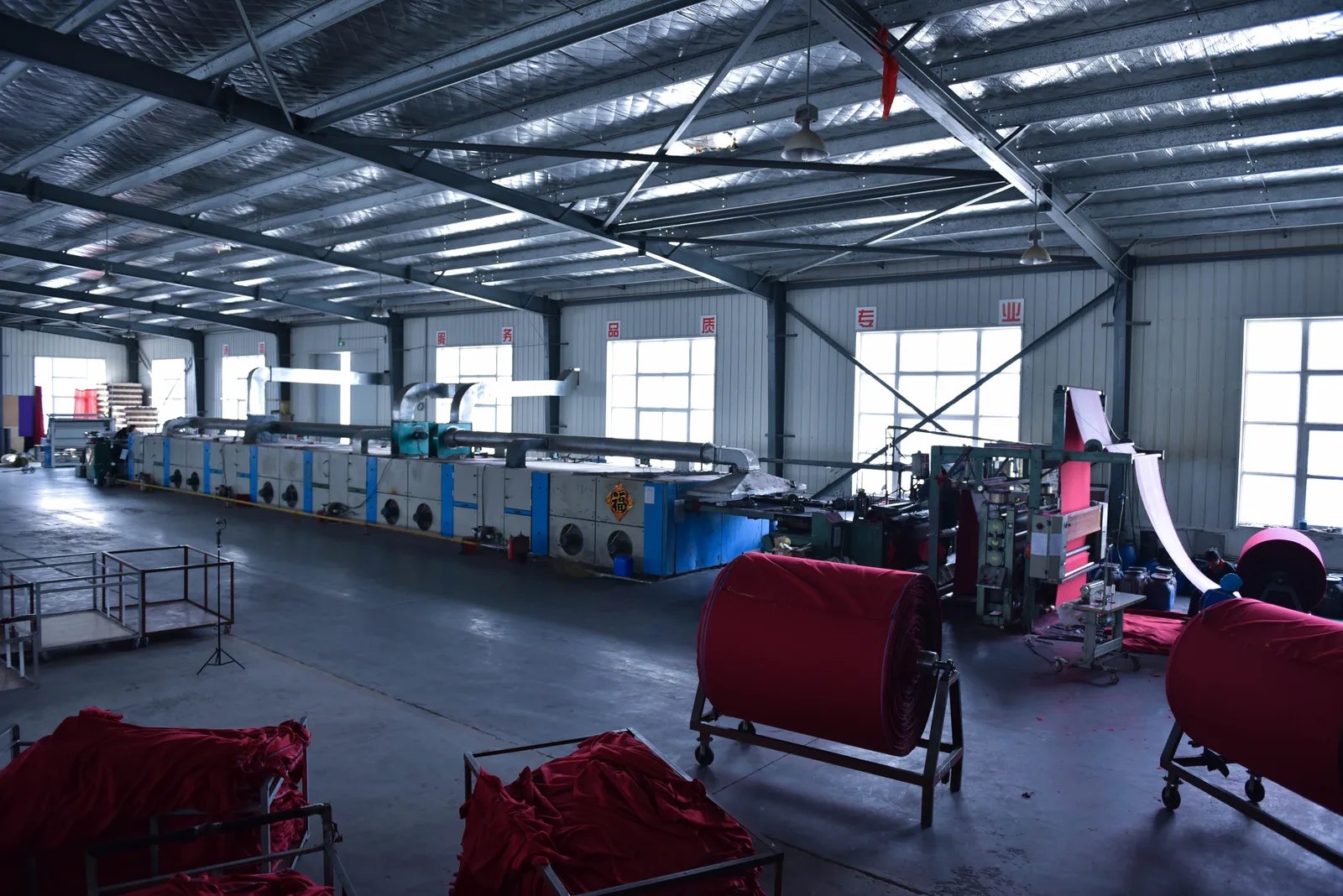 Polyester fiber acoustic panel production line