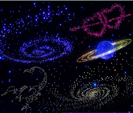 Starry sky printed fiberglass ceiling tiles