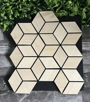 Wood veneer acoustic wall panel room